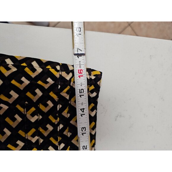 Loft Corduroy Skirt Size 8 Black retro print micro mini - Picture 5 of 5